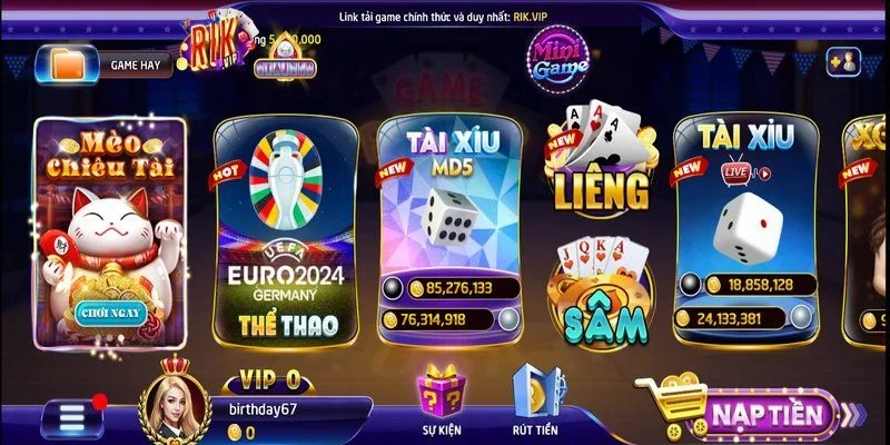 Hệ thống trò chơi tại đây cực kỳ đa dạng và phong phú cho bạn lựa chọn